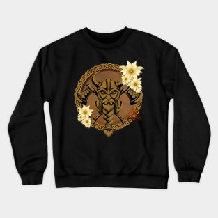 The fearless viking with Helmet with horns. Crewneck Sweatshirt
